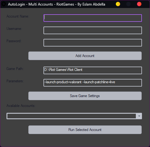 Valorant Login Manager